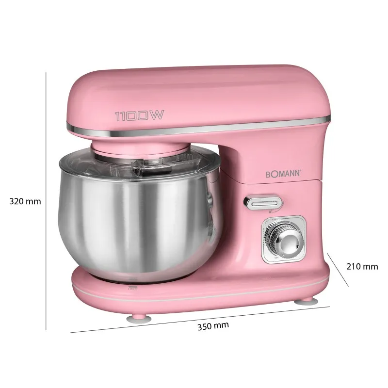 Планетарний міксер Bomann KM 6030 CB Pink: універсальне рішення для будь-якої кухні